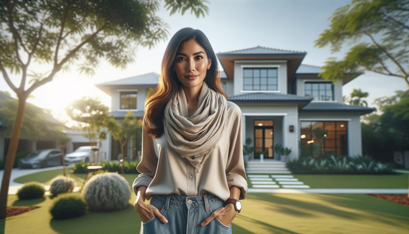 Photorealistic real estate featured image representing